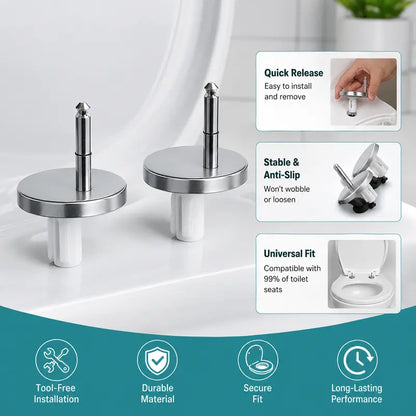 2 Counts Universal Toilet Seat Expansion Screw Bolts