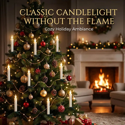 10PCS Flameless Candle Clip Lights with Remote