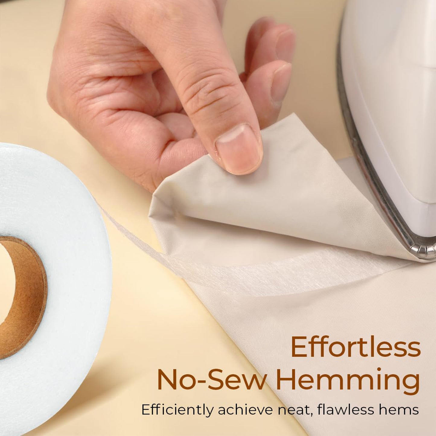2 Rolls No Sew Hemming Tape Fabric Adhesive, Tape Fabric Adhesive Hem Iron on No-Sew Hemming Tapes