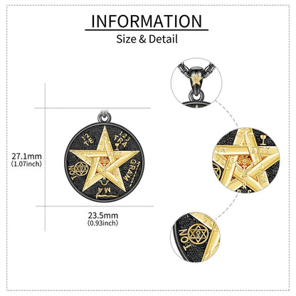 Tetragrammaton pendant necklace, necklace symbolizing Jehovah, amulet