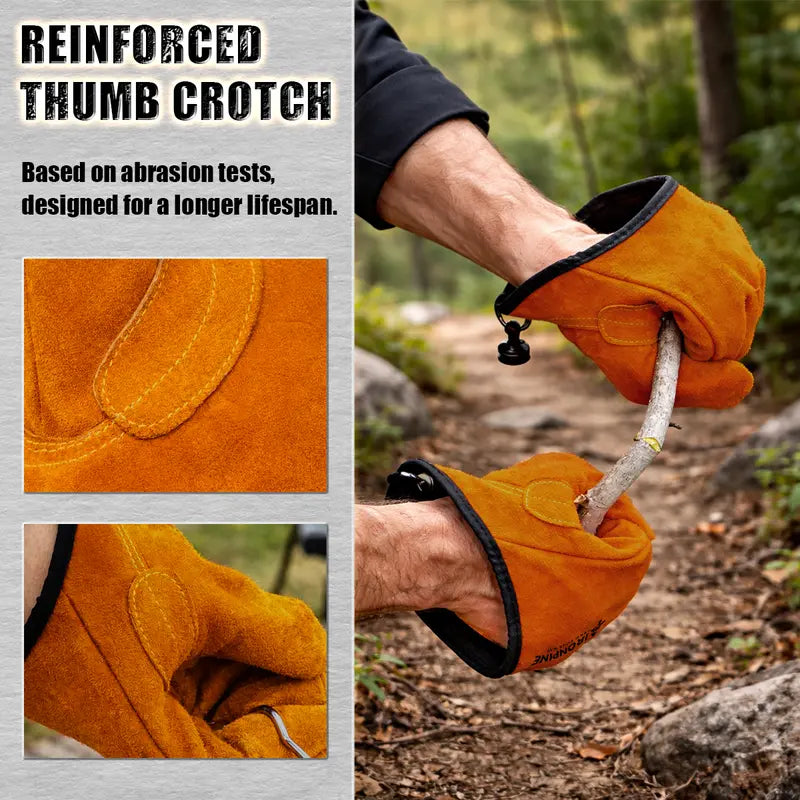 Magnetic Quick-Release Cowhide Work Gloves