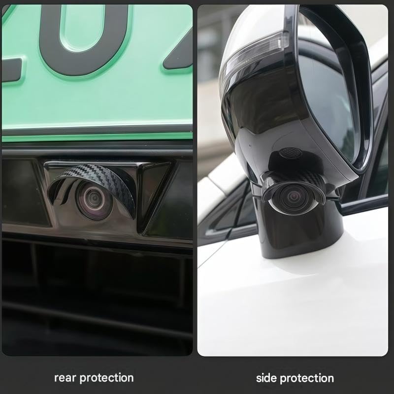 4Pcs Car Rear‑View Camera Rain Shield