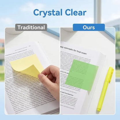 6PCS Cute translucent glitter pull-out sticky notes