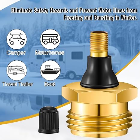 RV Water Pipe Anti-Corrosion & Anti-Oxidation Outdoor Winter Fill Port