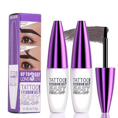 2Pcs Peel Off Brow Tint Gel - Waterproof & Sweatproof, Transfer-Resistant Multi-Day Wear, All Skin Types