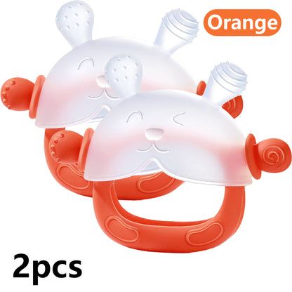 2PCS Teether Baby Food Grade Rabbit Full Set of Hands