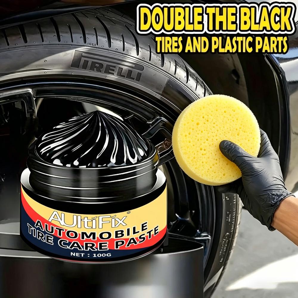 100g Tire Shine Cream, Long-Lasting Anti-Fading Weatherproof Non