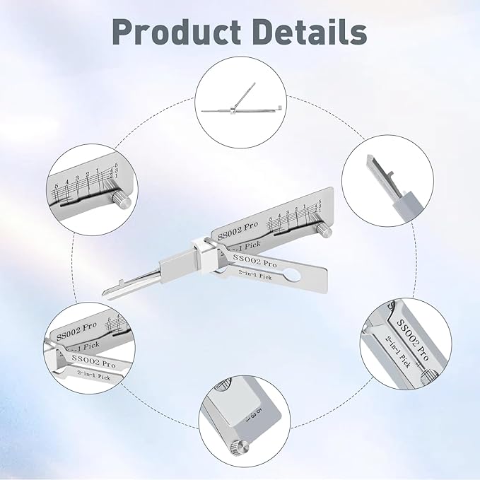 2 in 1 Pick and Decoder Tools for S-Groove Door Lock