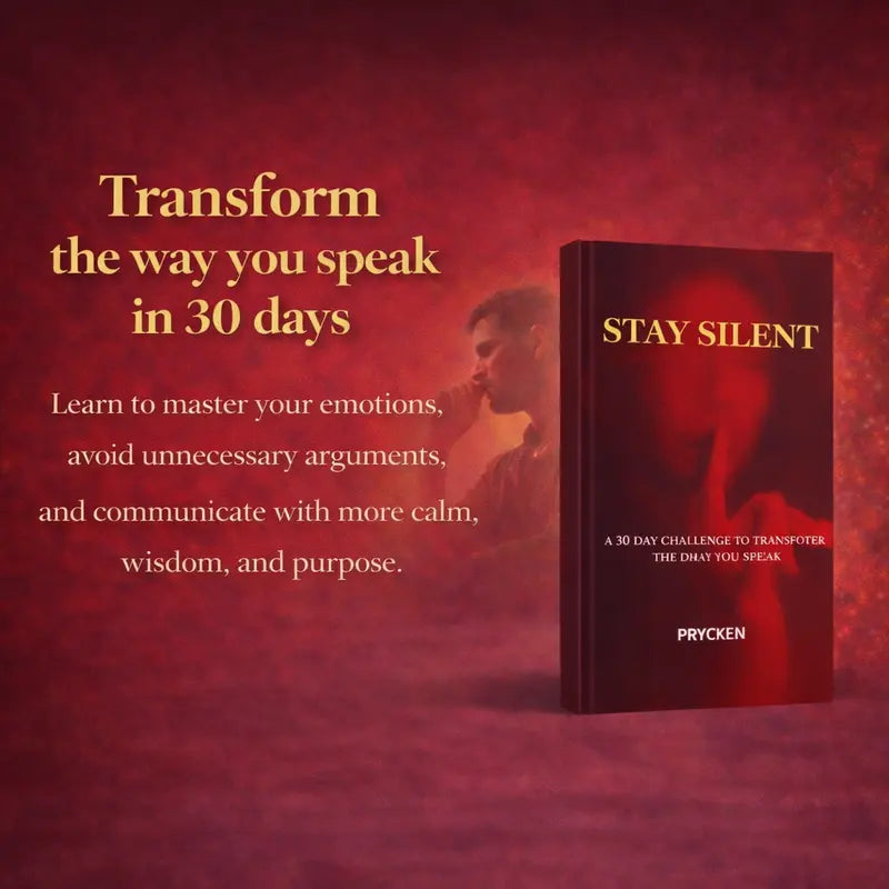 Prycken STAY SILENT: A 30 Day Challenge to Transform the Way You Speak. Master Self-Control & Emotional Intelligence