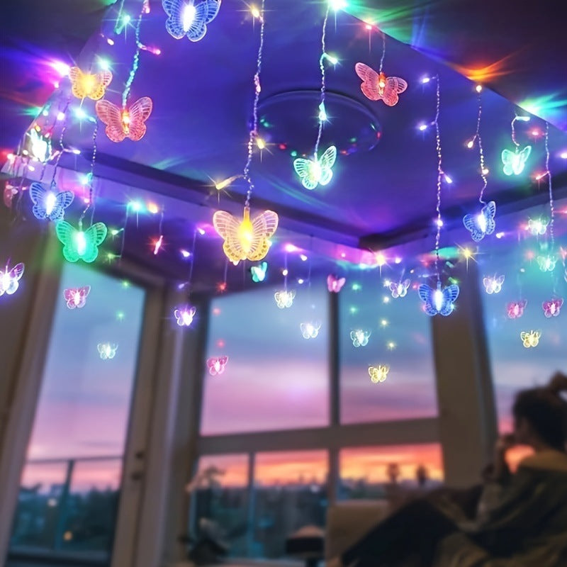 Butterfly Curtain Fairy Lights USB Plug in