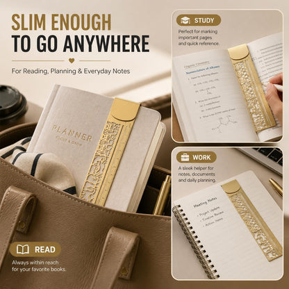 Set of 3 Cute 3-in-1 Double-Sided Bookmark-Rulers