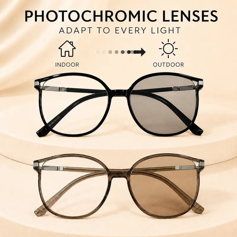 Semi-rimless metal blue-light-blocking reading glasses