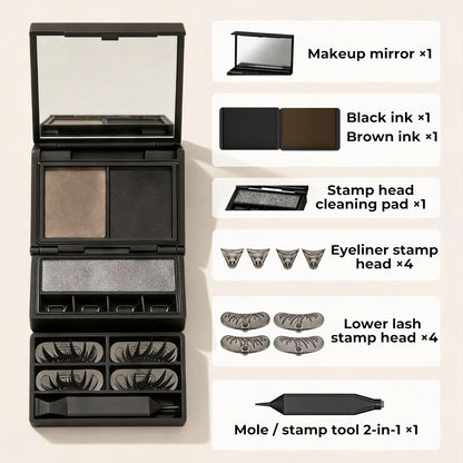 3-in-1 Eyelash & Eyeliner Stamp Kit with Beauty Mark