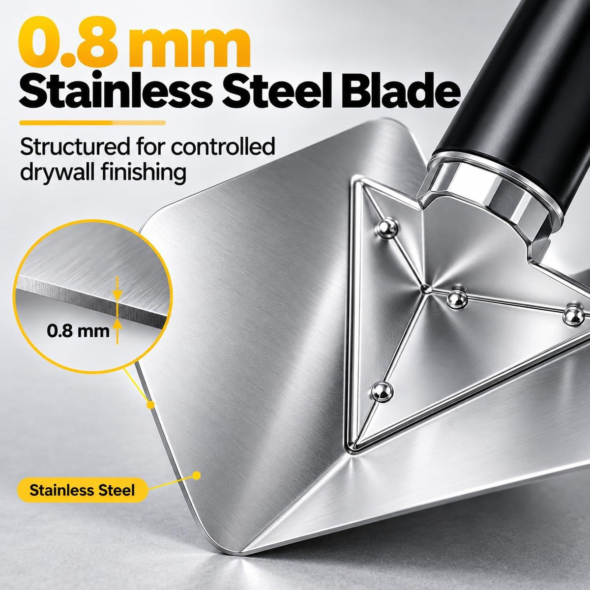 Stainless Steel Corner Trowel for Drywall Inside and Outside Corners