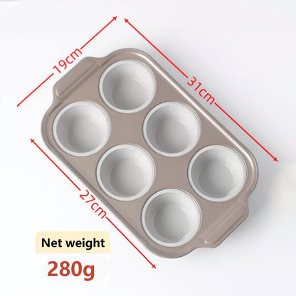 Silicone Foldable Baking Pans With Metal Frame Nonstick, 6 /12Cups for Baking