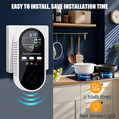Upgraded Gas & Carbon Monoxide Detectors Plug in