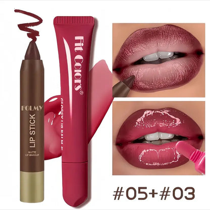 Matte Lipliner & Moisturizing Lip Oil Set