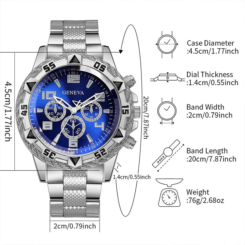 Men's 4-Piece Watch and Jewelry Set