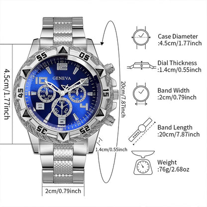 Men's 4-Piece Watch and Jewelry Set