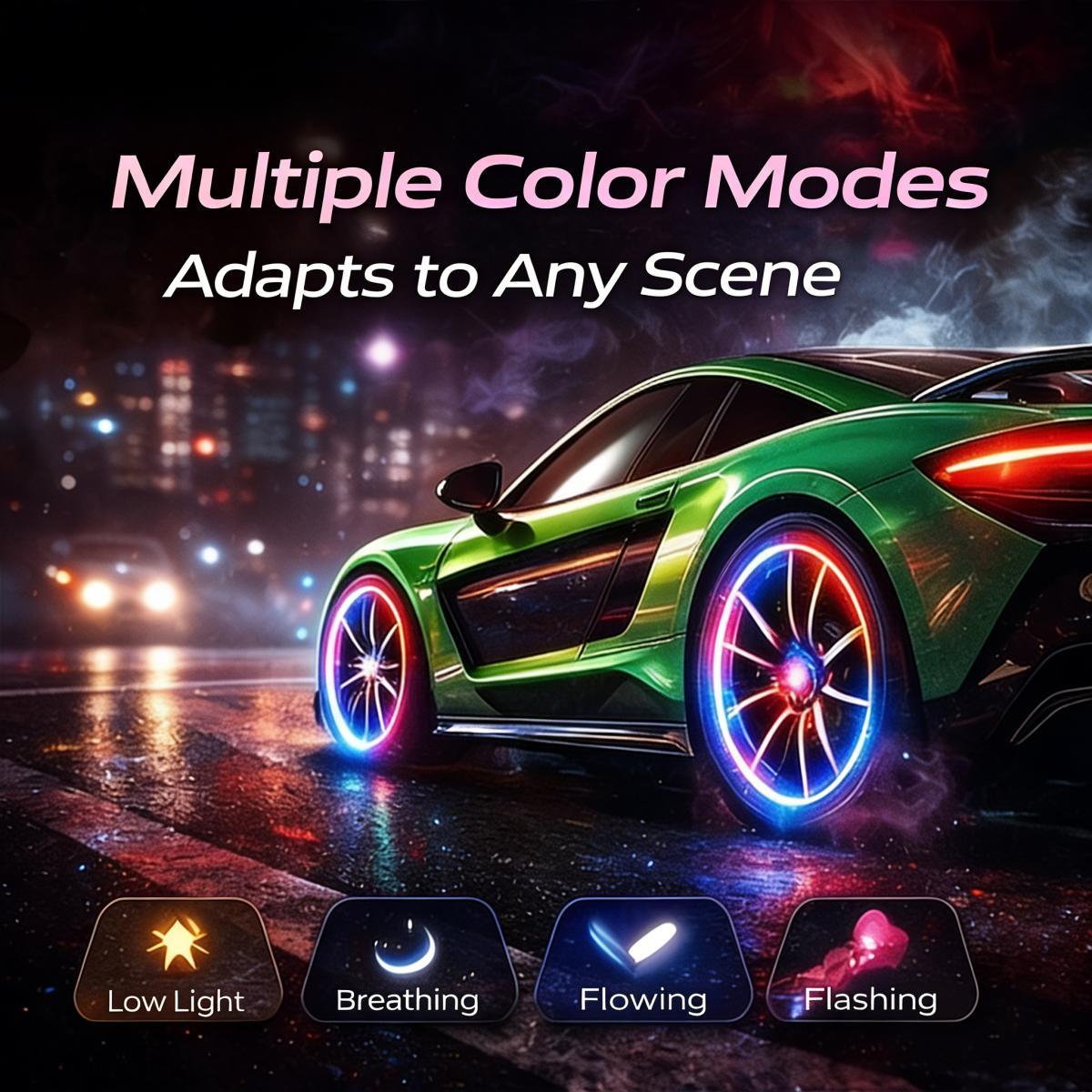 LED wheel light Waterproof Luminous Car Tire Valve Caps Vibration-Sensitive LED Tire Valve Cap-bicycle car motorcycle tire led