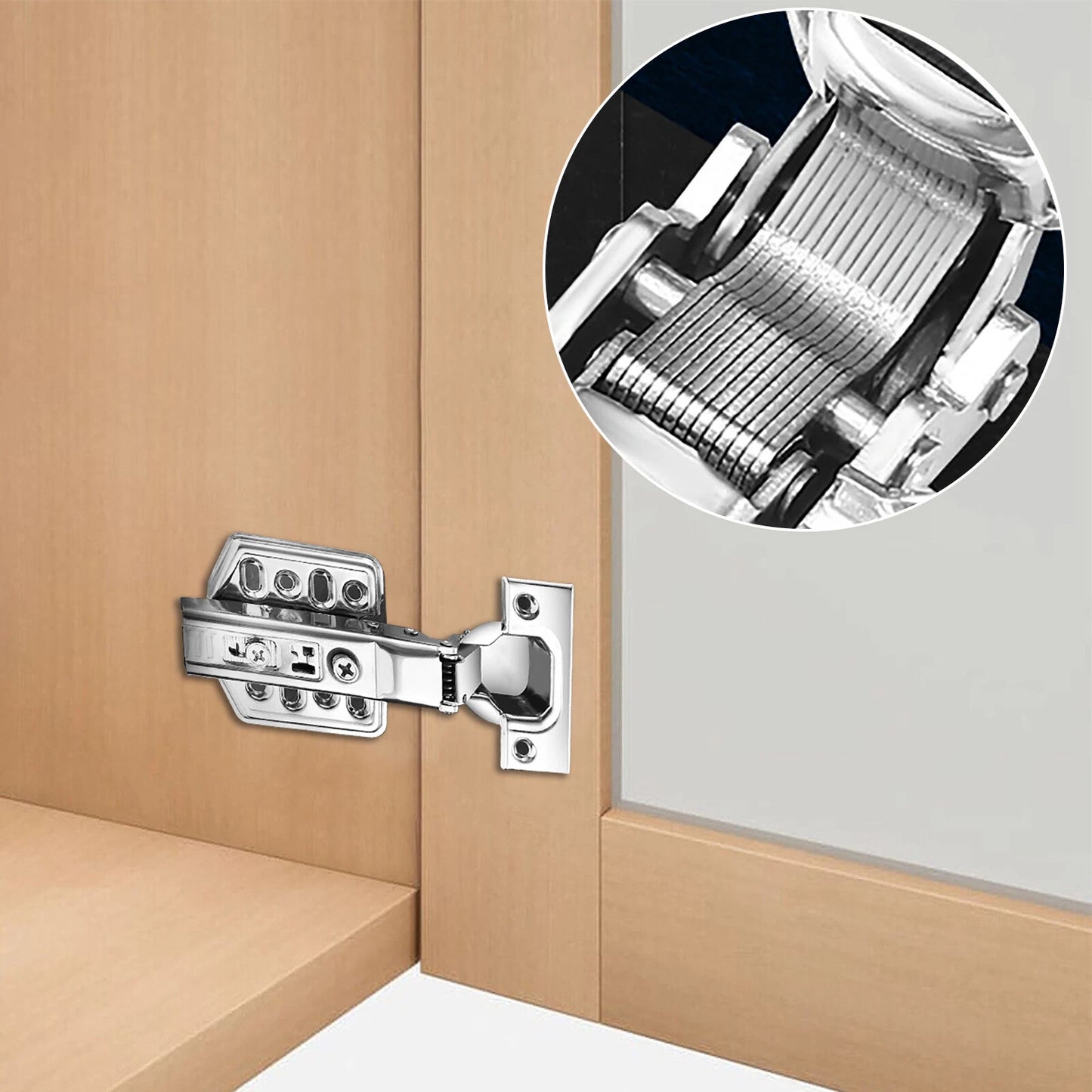 2PCS Overlay Detachable Cabinet Door HydraulicHinges Soft Close Hardware Hinge