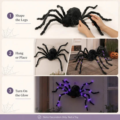 Light-up spider Halloween decoration