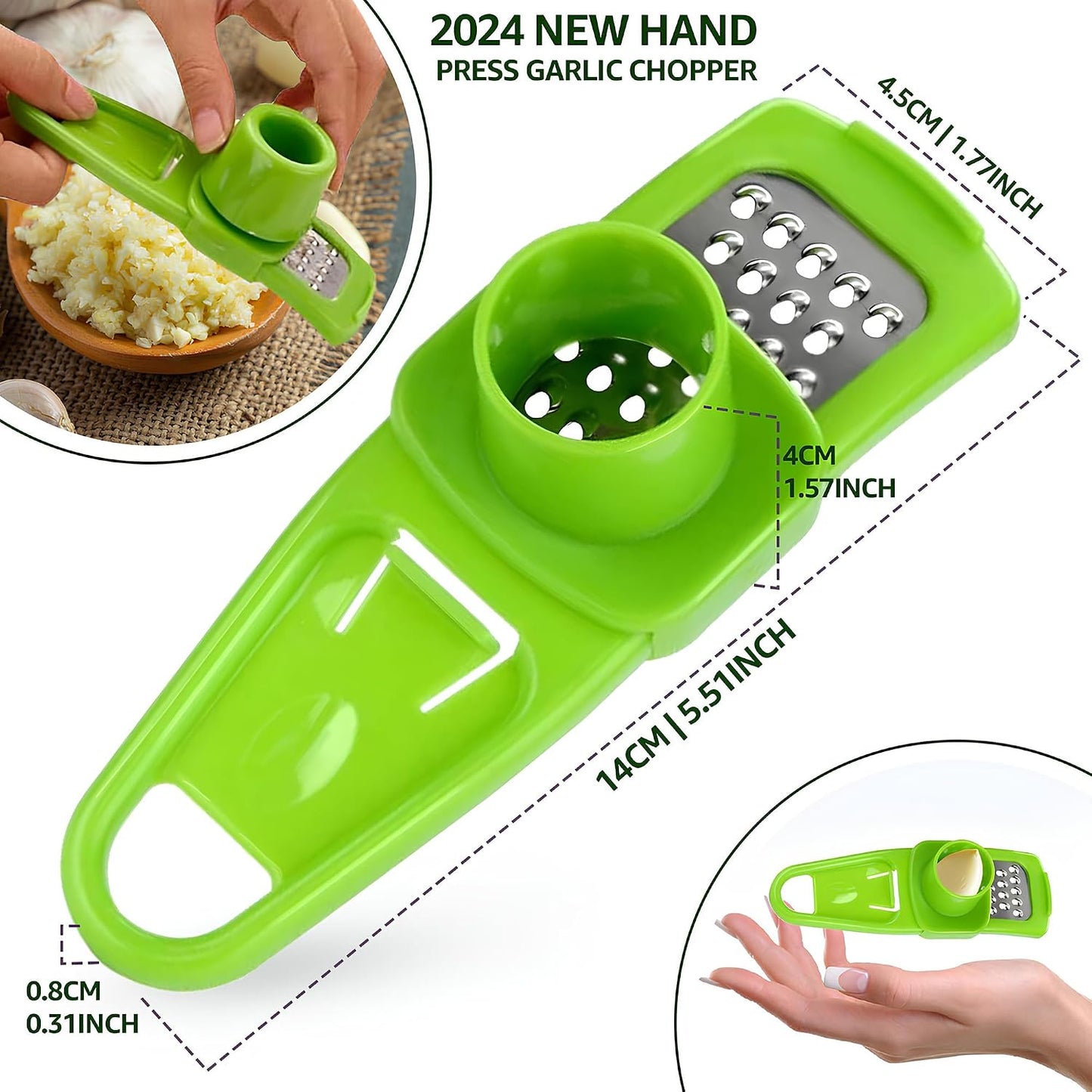 2PCS Small manual garlic press