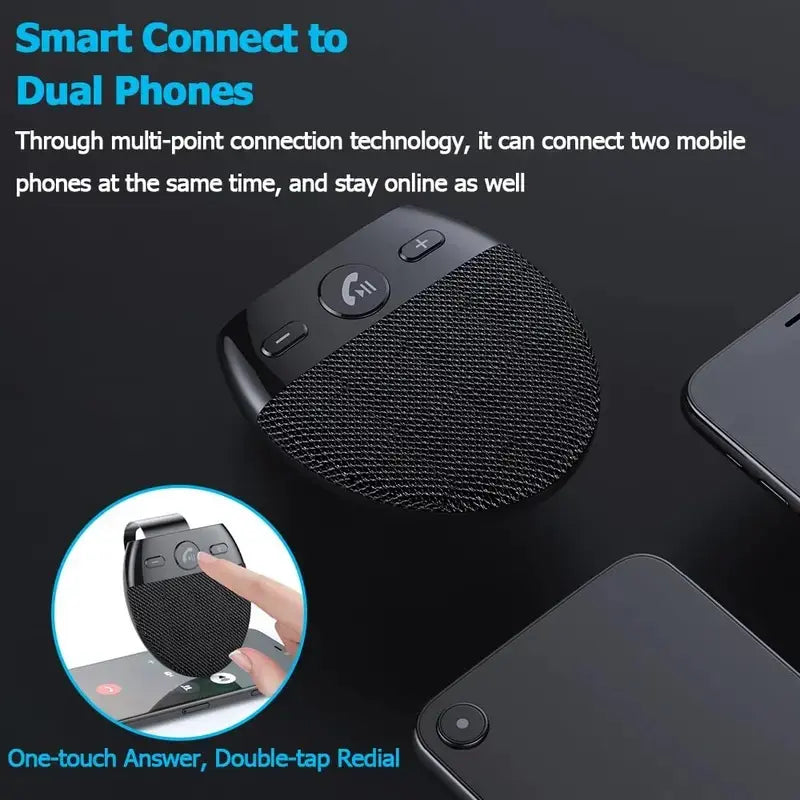 Bluetooth 5.0 Wireless Car Sun Visor Hands-Free Kit