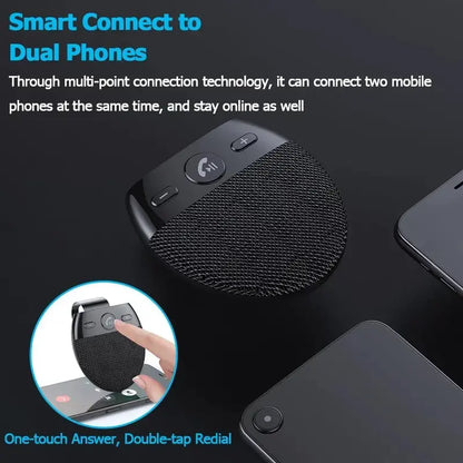 Bluetooth 5.0 Wireless Car Sun Visor Hands-Free Kit