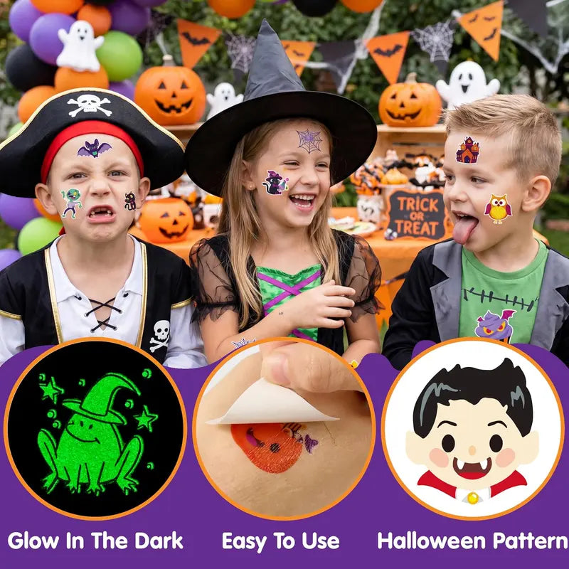 10 Pcs Halloween Tattoos for Kids