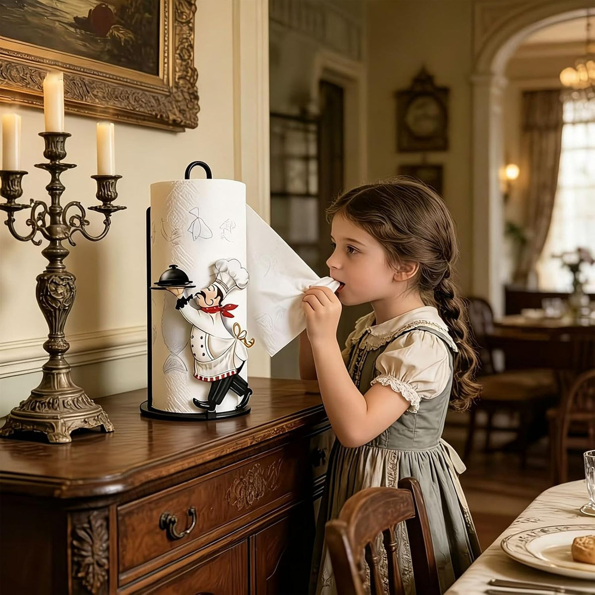 Chef-Style Paper Towel Holder, Multi-Scene Decoration for Kitchen