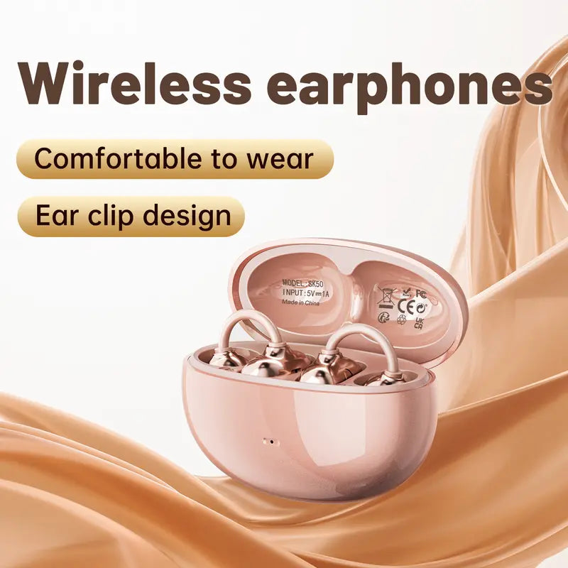 Open ear clip headphones, wireless Bluetooth 6.0 headphones