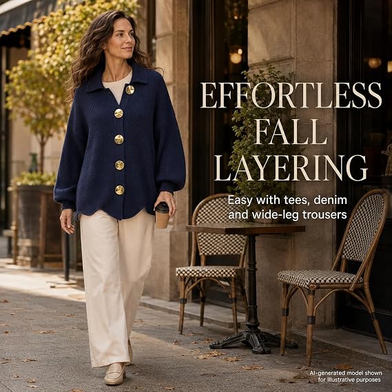 Women French Lapel Knit Cardigan