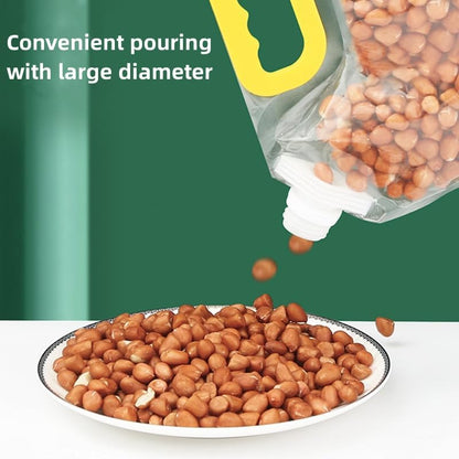 4PCS Grain Moisture-proof Sealed Bag,Washable Transparent Grain Storage Suction Bags