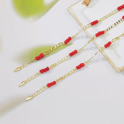 Ladies' Red Bead Protective Bracelet