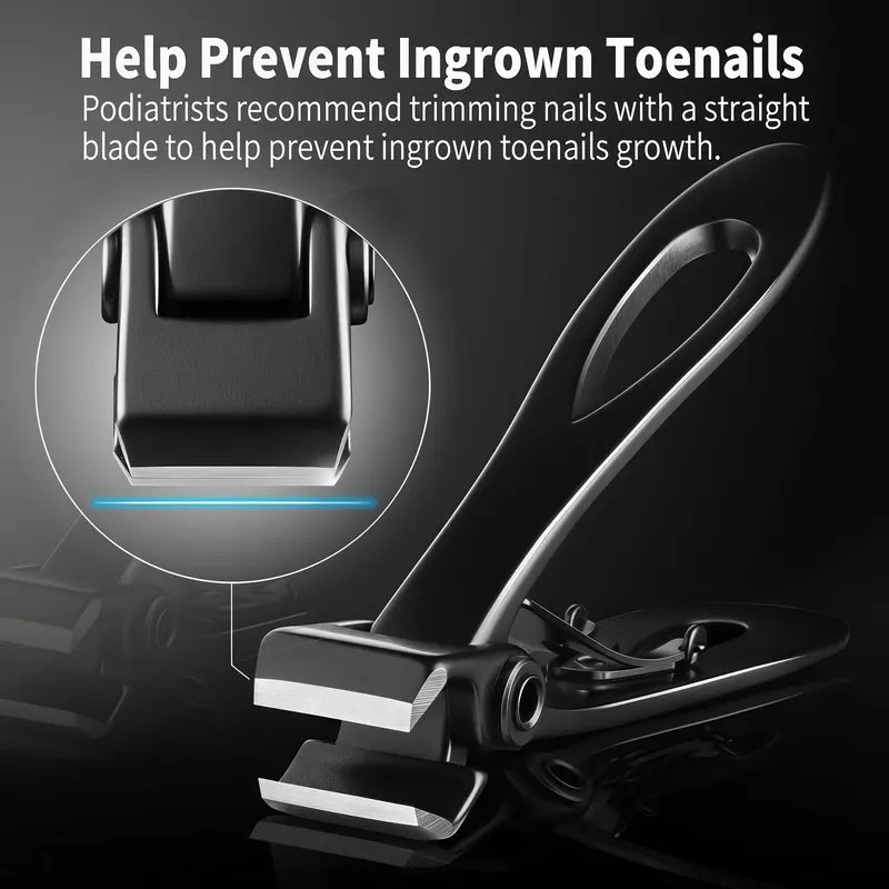 1Set Extra Wide Opening Heavy-Duty Toenail Clipper Kit with Handle