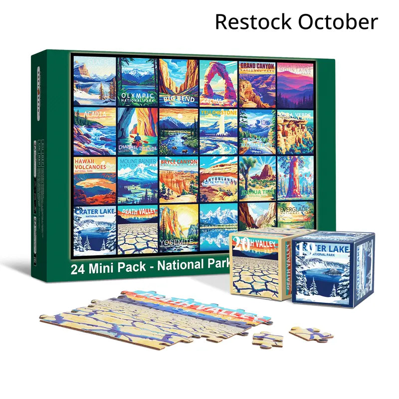 24-Box Mini 1000-Piece Jigsaw Puzzle Blind Box Set