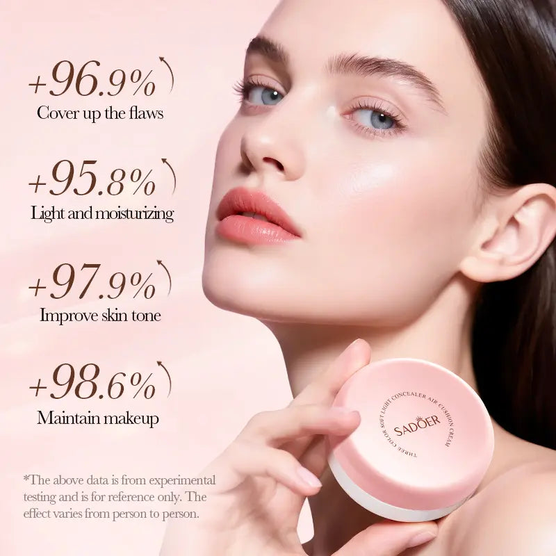 2PCS 3-Color Facial Concealer Air Cushion Cosmetics