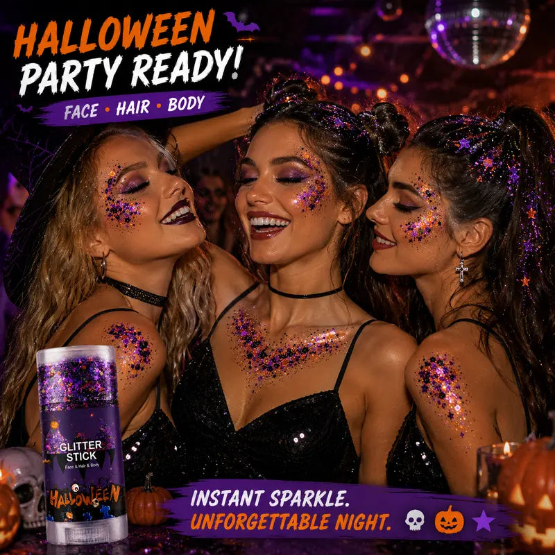 2PCS Halloween Body Glitter Stick