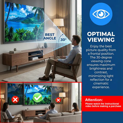 4K UHD Anti-Light Foldable Portable Projector Scree