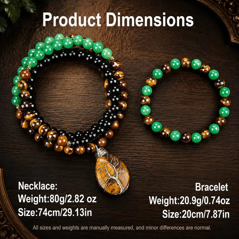 Unisex Retro Unisex Money Attraction Crystal Jewelry Set