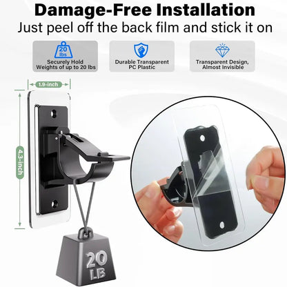 4-Pack No-Drill Curtain Rod Brackets