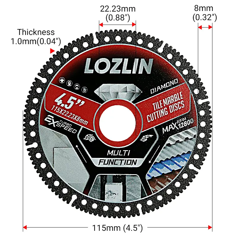 Diamond Blades 3PCS 4.5" Diamond Blade for Tile Cutting
