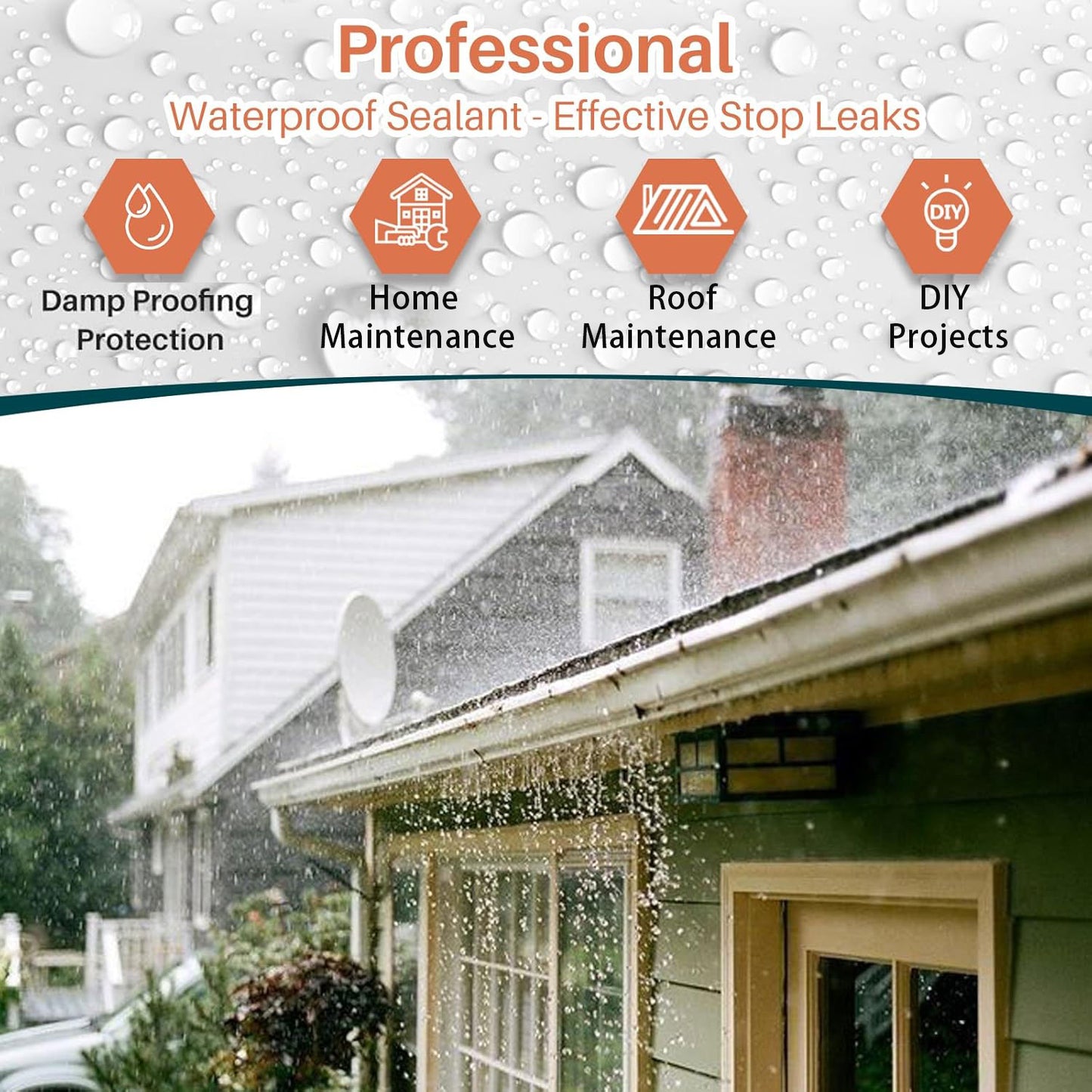 Invisible Waterproof Agent for Both Interior & Exterior Use on Rooftops, Bathrooms, and Walls
