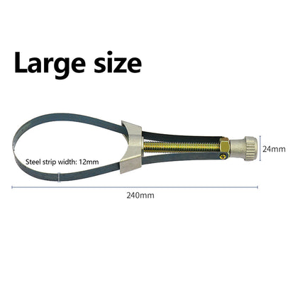 Oil Filter Strap Wrench: Adjustable Range 60-110mm & 90-150mm