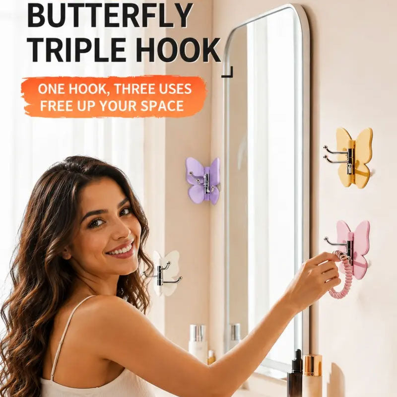 4PCS Rotating Butterfly Hooks