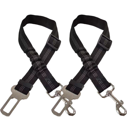 2Pcs/set 3 in 1 Pet Car Adjustable Seatbelt Leash