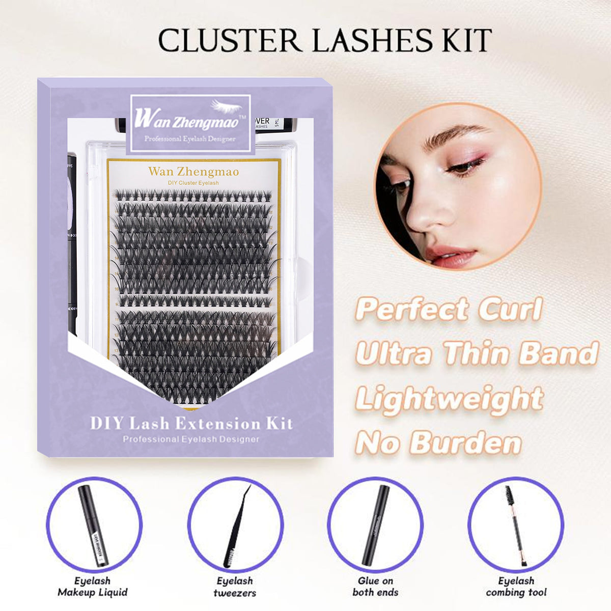 Lash Comfortable Eyelash Extension Set T30-40MIX Individual with Bond and Seal Waterproof Remover