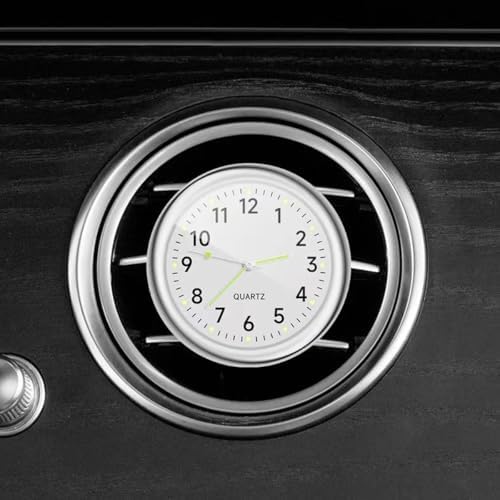 Mini Car Clock for Dash with Adhesive Sticker & Vent Clip - Luminous Decoration