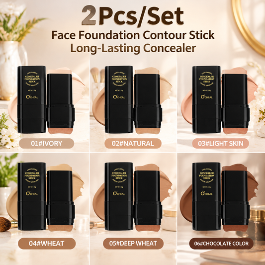 2PCS Face Foundation Contour Stick Long-wear Concealer